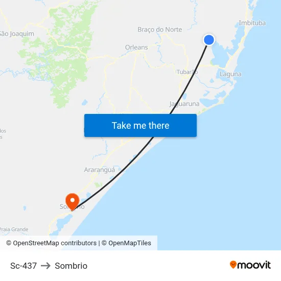 Sc-437 to Sombrio map