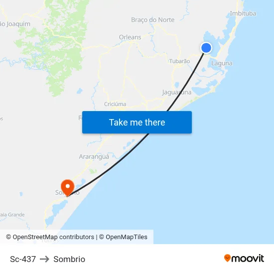 Sc-437 to Sombrio map