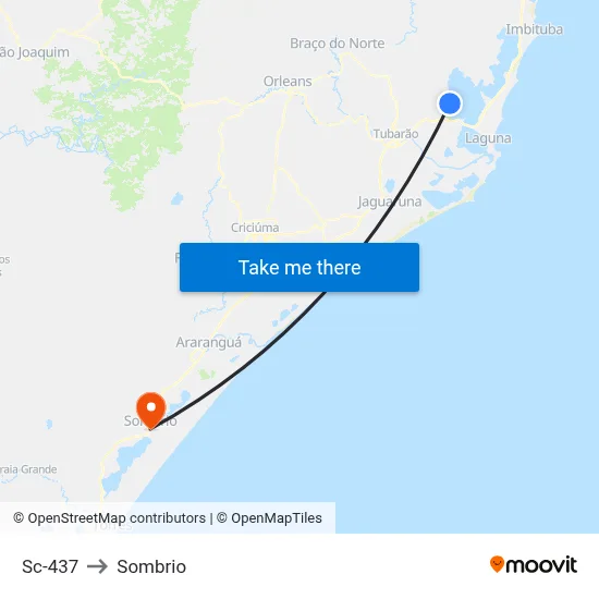 Sc-437 to Sombrio map