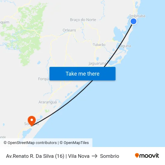 Av.Renato R. Da Silva (16) | Vila Nova to Sombrio map