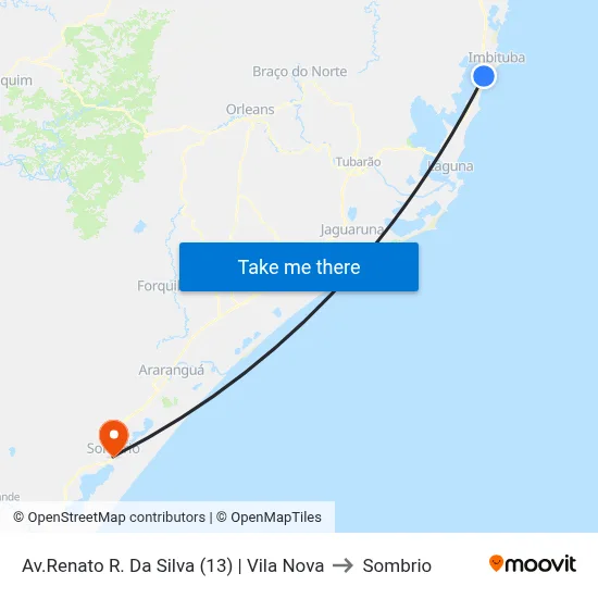 Av.Renato R. Da Silva (13) | Vila Nova to Sombrio map