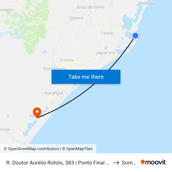 R. Doutor Aurélio Rotolo, 383 | Ponto Final Mar Grosso to Sombrio map