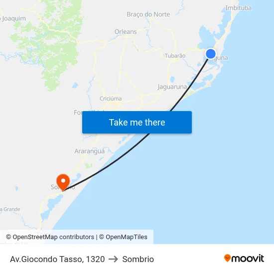 Av.Giocondo Tasso, 1320 to Sombrio map