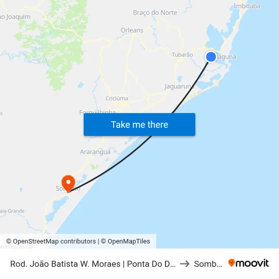 Rod. João Batista W. Moraes | Ponta Do Daniel to Sombrio map