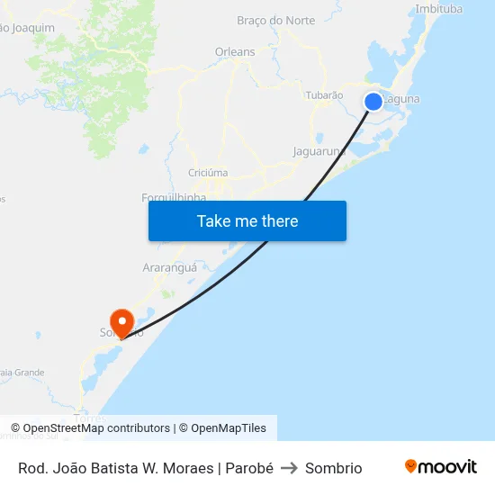 Rod. João Batista W. Moraes | Parobé to Sombrio map