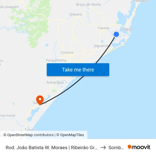 Rod. João Batista W. Moraes | Ribeirão Grande to Sombrio map