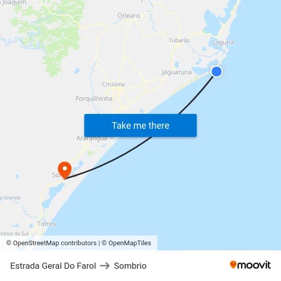 Estrada Geral Do Farol to Sombrio map