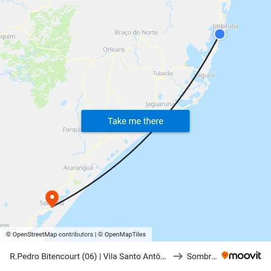 R.Pedro Bitencourt (06) | Vila Santo Antônio to Sombrio map