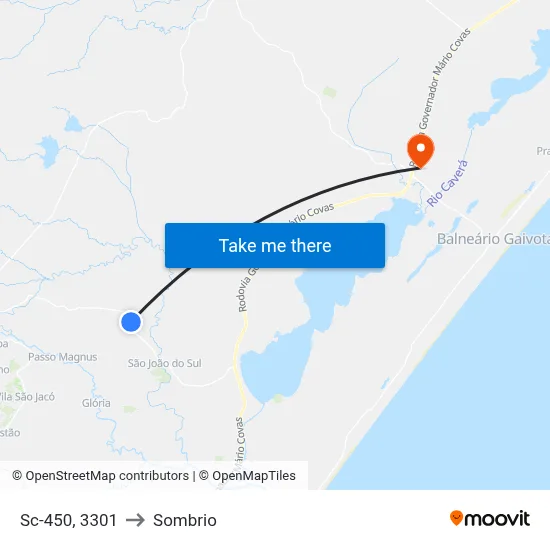 Sc-450, 3301 to Sombrio map
