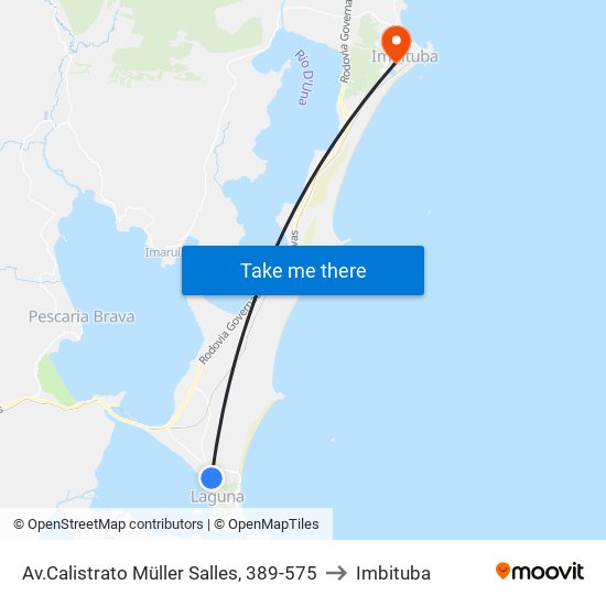 Av.Calistrato Müller Salles, 389-575 to Imbituba map
