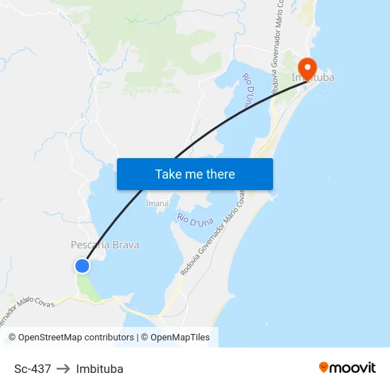 Sc-437 to Imbituba map