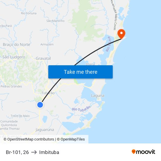 Br-101, 26 to Imbituba map