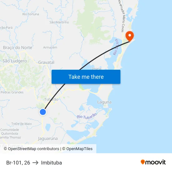 Br-101, 26 to Imbituba map