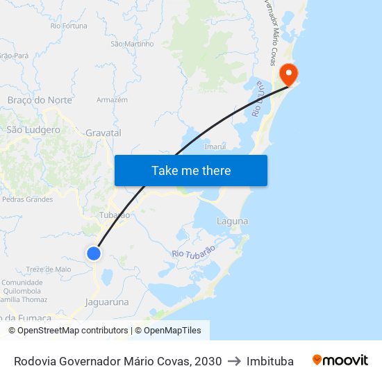 Rodovia Governador Mário Covas, 2030 to Imbituba map