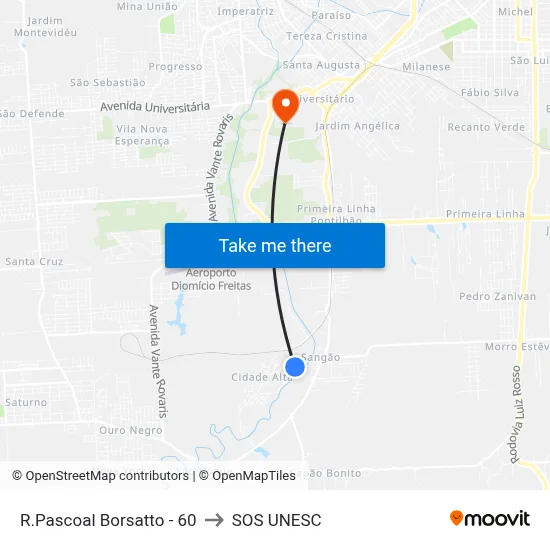 R.Pascoal Borsatto - 60 to SOS UNESC map
