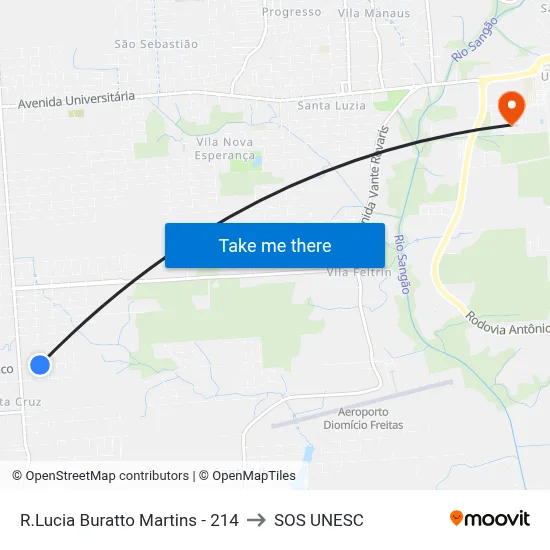 R.Lucia Buratto Martins - 214 to SOS UNESC map