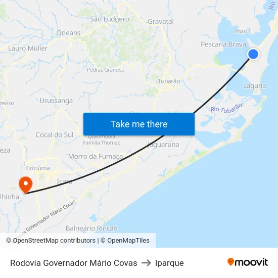 Rodovia Governador Mário Covas to Iparque map
