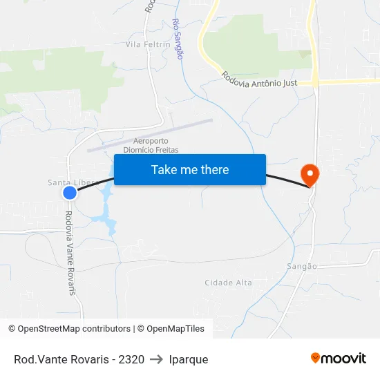 Rod.Vante Rovaris - 2320 to Iparque map