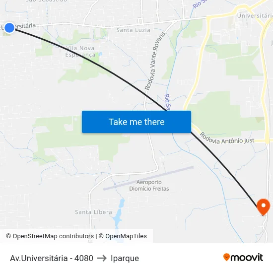 Av.Universitária - 4080 to Iparque map