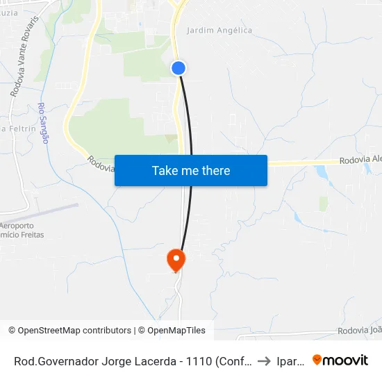 Rod.Governador Jorge Lacerda - 1110 (Confecções Deluca) to Iparque map