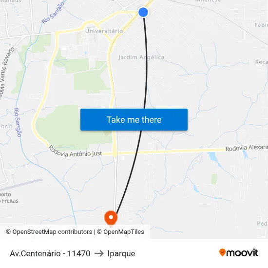 Av.Centenário - 11470 to Iparque map