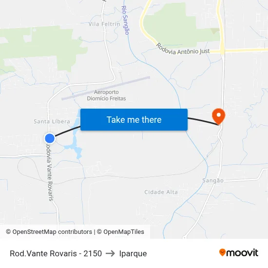 Rod.Vante Rovaris - 2150 to Iparque map