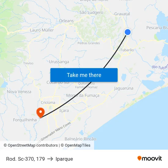 Rod. Sc-370, 179 to Iparque map