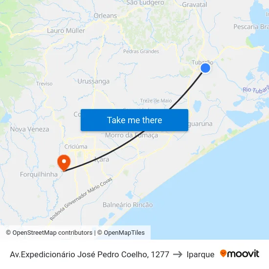 Av.Expedicionário José Pedro Coelho, 1277 to Iparque map