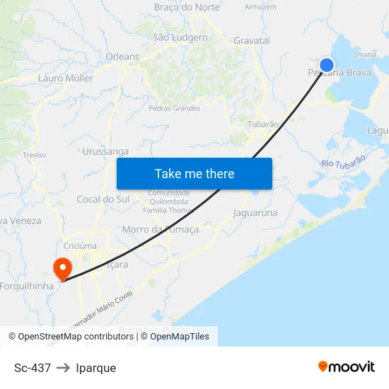 Sc-437 to Iparque map