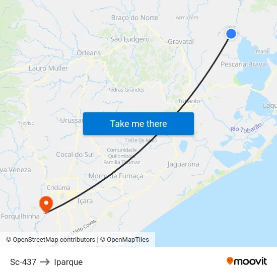 Sc-437 to Iparque map