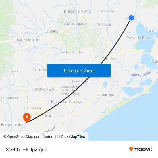 Sc-437 to Iparque map