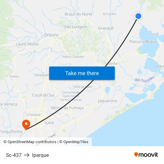 Sc-437 to Iparque map