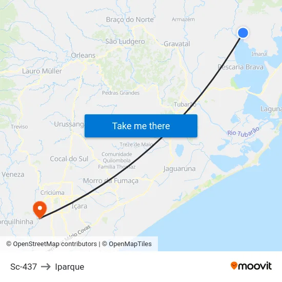 Sc-437 to Iparque map