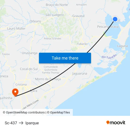Sc-437 to Iparque map