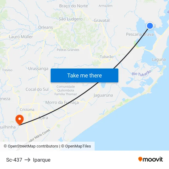 Sc-437 to Iparque map