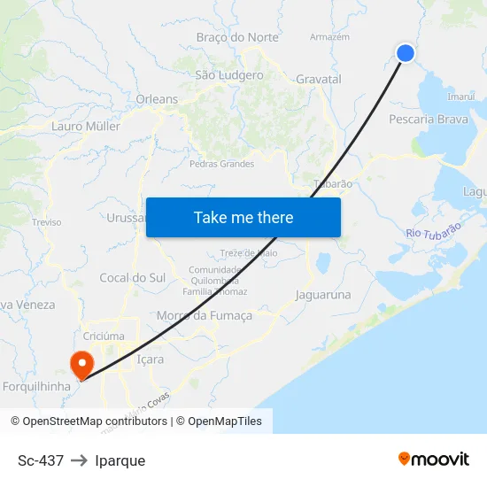 Sc-437 to Iparque map