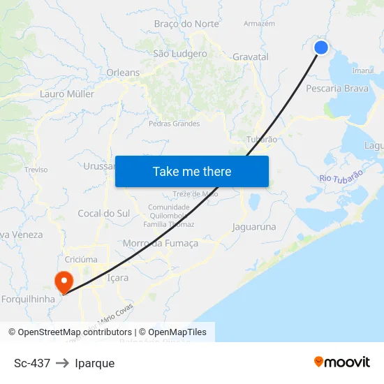 Sc-437 to Iparque map