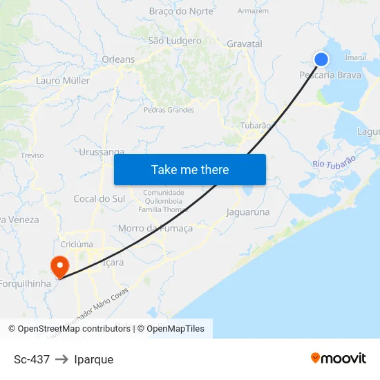 Sc-437 to Iparque map