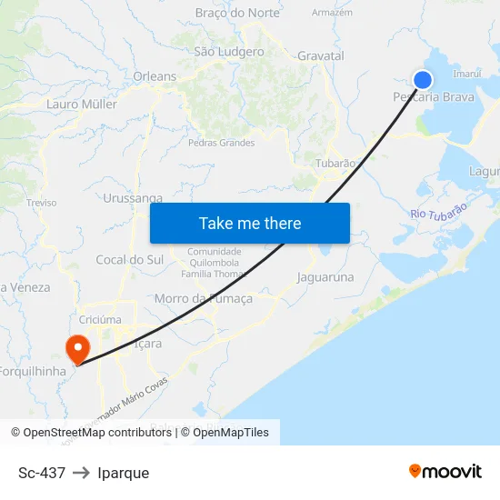 Sc-437 to Iparque map