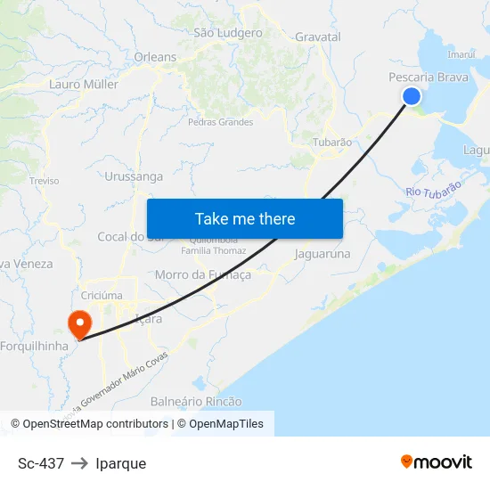 Sc-437 to Iparque map