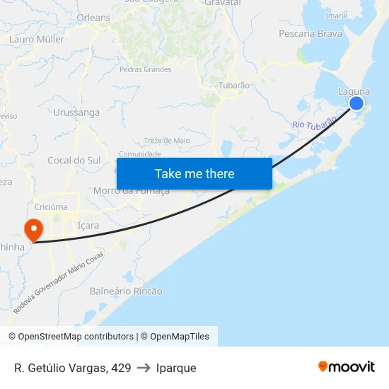 R. Getúlio Vargas, 429 to Iparque map