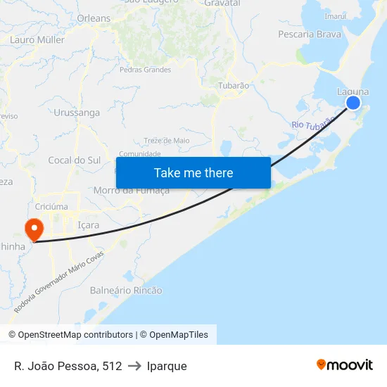 R. João Pessoa, 512 to Iparque map