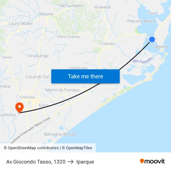 Av.Giocondo Tasso, 1320 to Iparque map