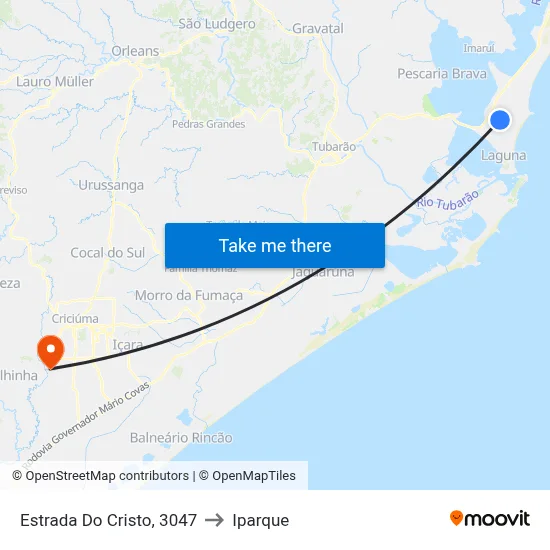 Estrada Do Cristo, 3047 to Iparque map