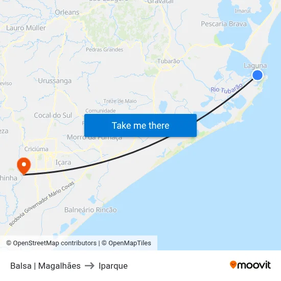 Balsa | Magalhães to Iparque map