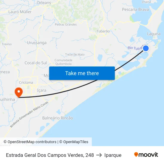 Estrada Geral Dos Campos Verdes, 248 to Iparque map