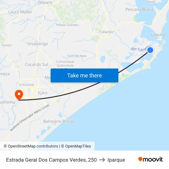 Estrada Geral Dos Campos Verdes, 250 to Iparque map