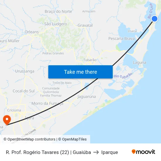 R. Prof. Rogério Tavares (22) | Guaiúba to Iparque map