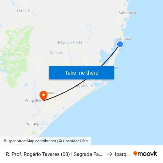 R. Prof. Rogério Tavares (08) | Sagrada Família to Iparque map