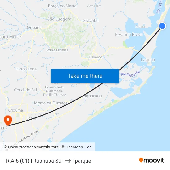 R.A-6 (01) | Itapirubá Sul to Iparque map